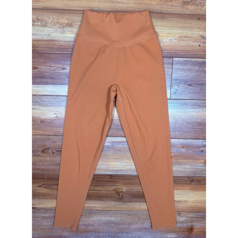 PTULA Womens High Waisted Activewear Leggings Rust Orange Small Yoga Gym Pants
